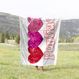 Sequin Heart Throw Blanket - Custom!
