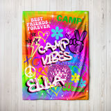 Custom Camp Graffiti Throw Blanket