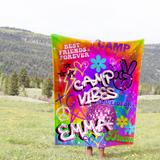Custom Camp Graffiti Throw Blanket