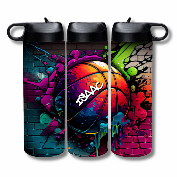 Boys Graffiti Basketball Water Bottle