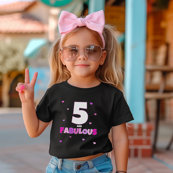 5 and Fabulous Birthday T-Shirt
