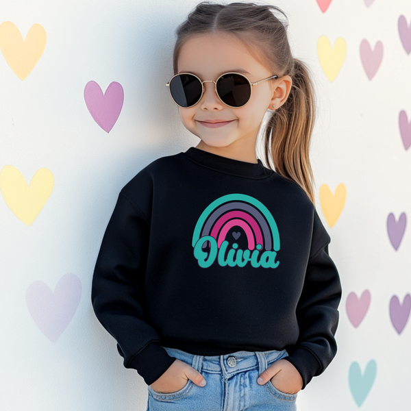 Personalized Retro Rainbow Sweatshirt
