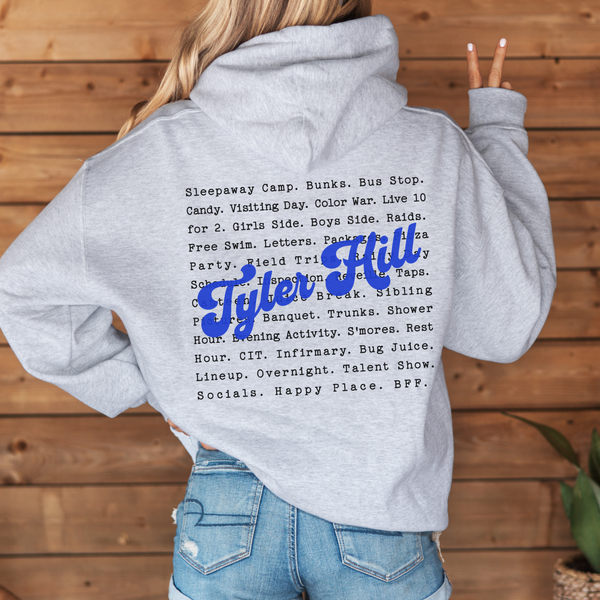 Custom Camp Word Collage Hoodie