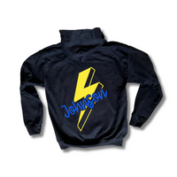 Custom Camp and School Spirit Lightning Bolt Hoodie