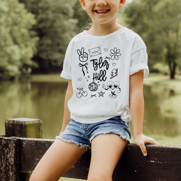 Custom Doodle Style Camp Tee