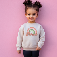 Personalized Retro Rainbow Sweatshirt
