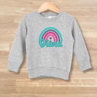 Personalized Retro Rainbow Sweatshirt
