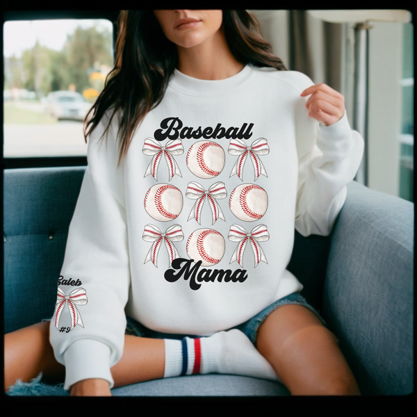Custom Baseball Mama Crewneck