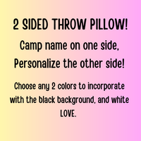 Personalized Camp Throw Pillow