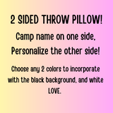 Personalized Camp Throw Pillow