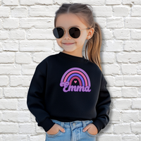 Personalized Retro Rainbow Sweatshirt