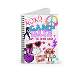A spiral-bound notebook with a colorful retro 'Camp Days' graphic cover, shown on a clean white background.