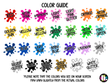 color chart for available colors to choose from