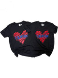 Girls Jagged Heart Camp T-Shirt