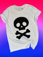 Girls Glitter Skull T-Shirt - Custom!