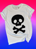 Girls Glitter Skull T-Shirt - Custom!