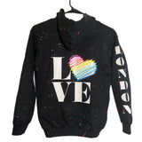 Girl's Black Zip Up LOVE Hoodie - Personalized!