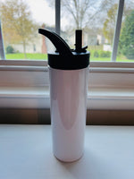 Custom Glittery Football Water Bottle/Tumbler