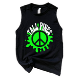 Girls Peace Sign Tank Top - Customize for Camp!