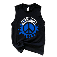 Girls Peace Sign Tank Top - Customize for Camp!