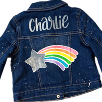 Girls Shooting Star Denim Jacket - Personalize!