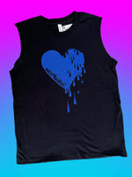 Girl's Custom Camp Muscle Tank with Dripping Heart