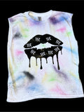 Girl's Custom Camp Dripping Lips Muscle Tank