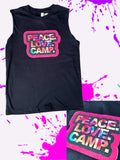 Girl's Peace Love Camp Muscle Tank