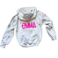 Personalized Girl's Hoodie - Splattered With Stars