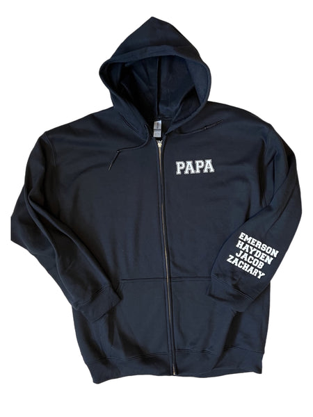 Custom Zip Up Sweatshirt for Grandpa! Personalize!