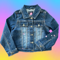 Personalized Hand Painted Butterfly Denim Jacket