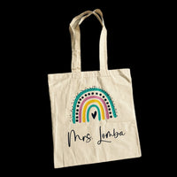 Personalized Boho Tote Bag