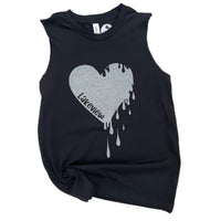 Girl's Custom Camp Muscle Tank with Dripping Heart