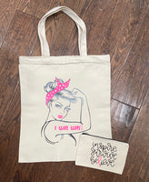 Motivational Canvas Tote Bag