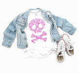 Girls Glitter Skull T-Shirt - Custom!