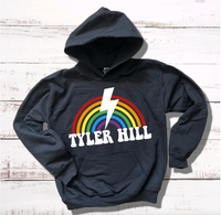 Girl's Custom Camp Hoodie - Retro Rainbow Hoodie