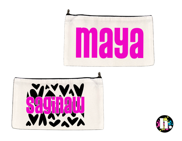 Personalized Cosmetic/Pencil Case for Camp