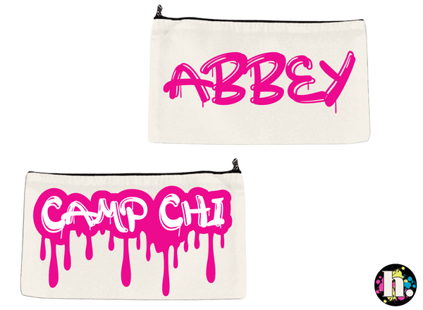 Personalized Cosmetic/Pencil Case for Camp