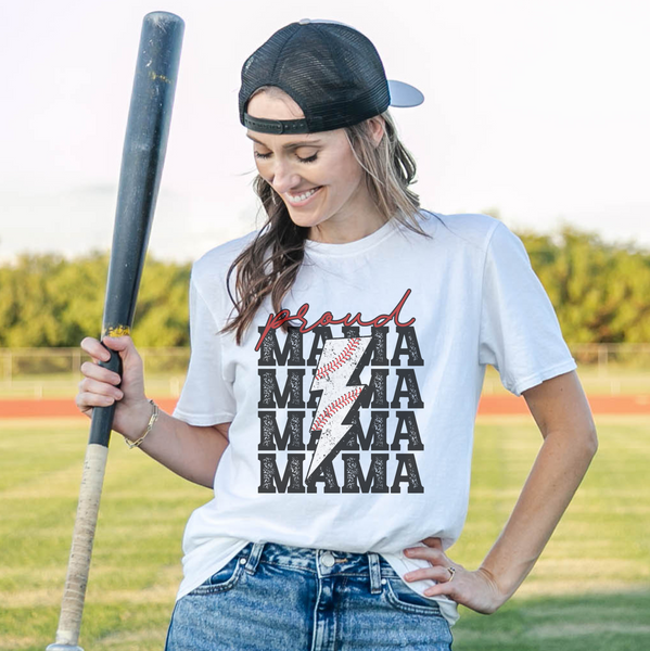 Proud Baseball Mama T-Shirt