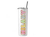 Personalized Varsity Letter Tumbler