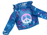 Personalized Peace Sign Denim Jacket